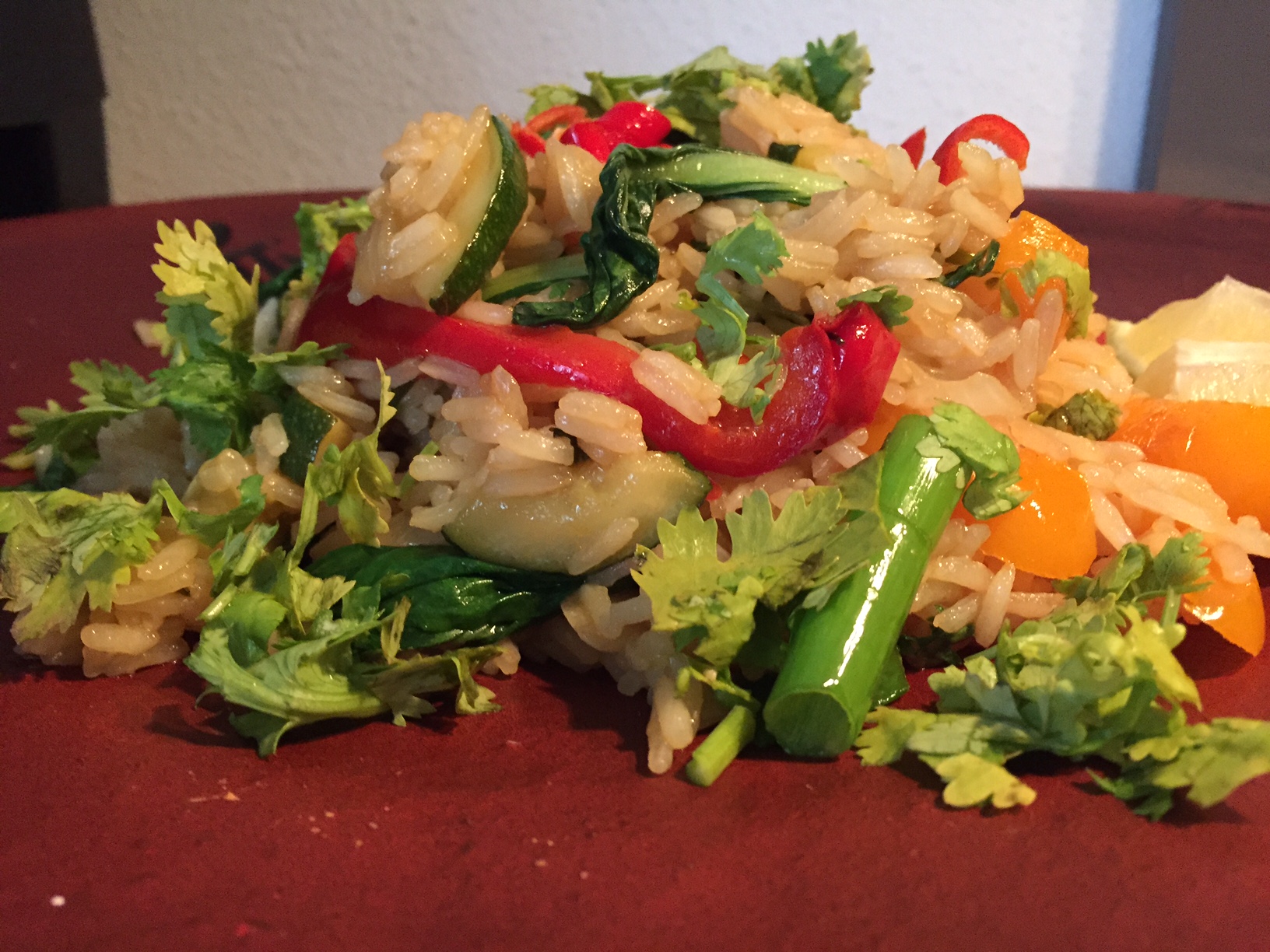 Khao phat che: gebratener Reis mit Gemüse